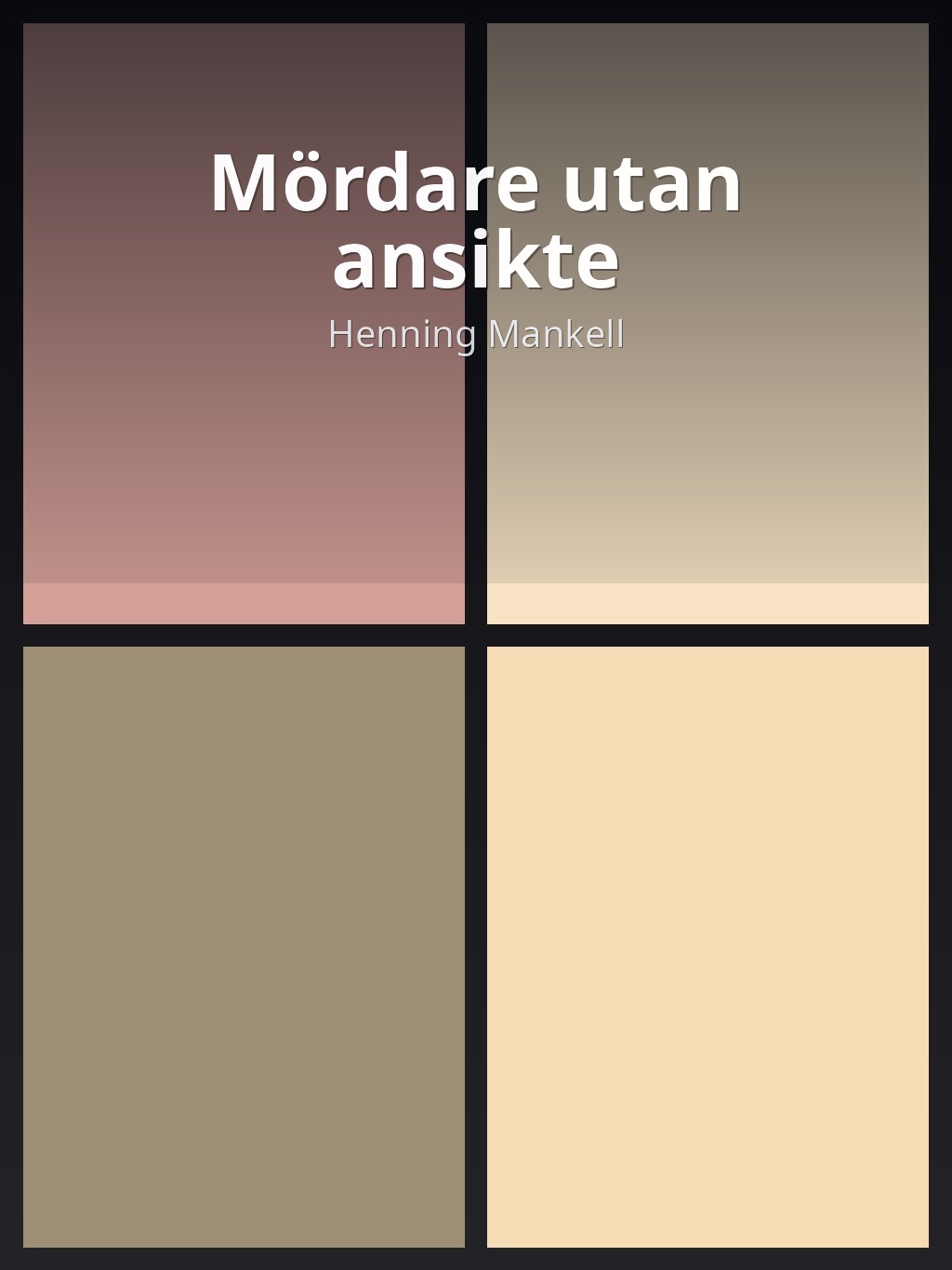 Mördare utan ansikte by Henning Mankell book cover