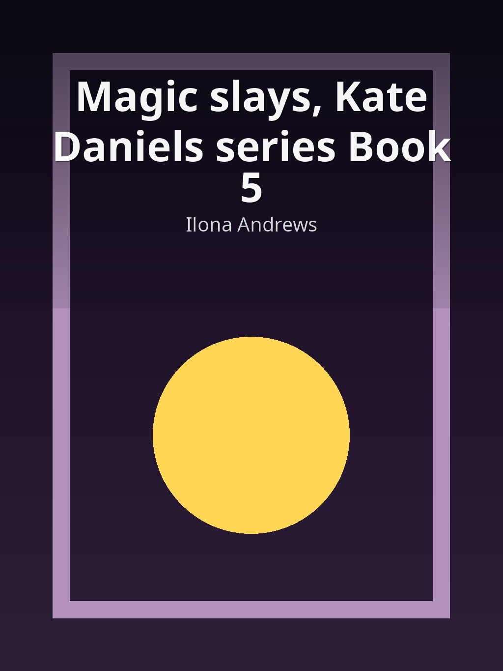 Magic slays, Kate Daniels series Book 5 by Ilona Andrews book cover
