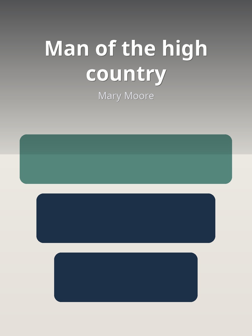 Man of the high country by Mary Moore book cover