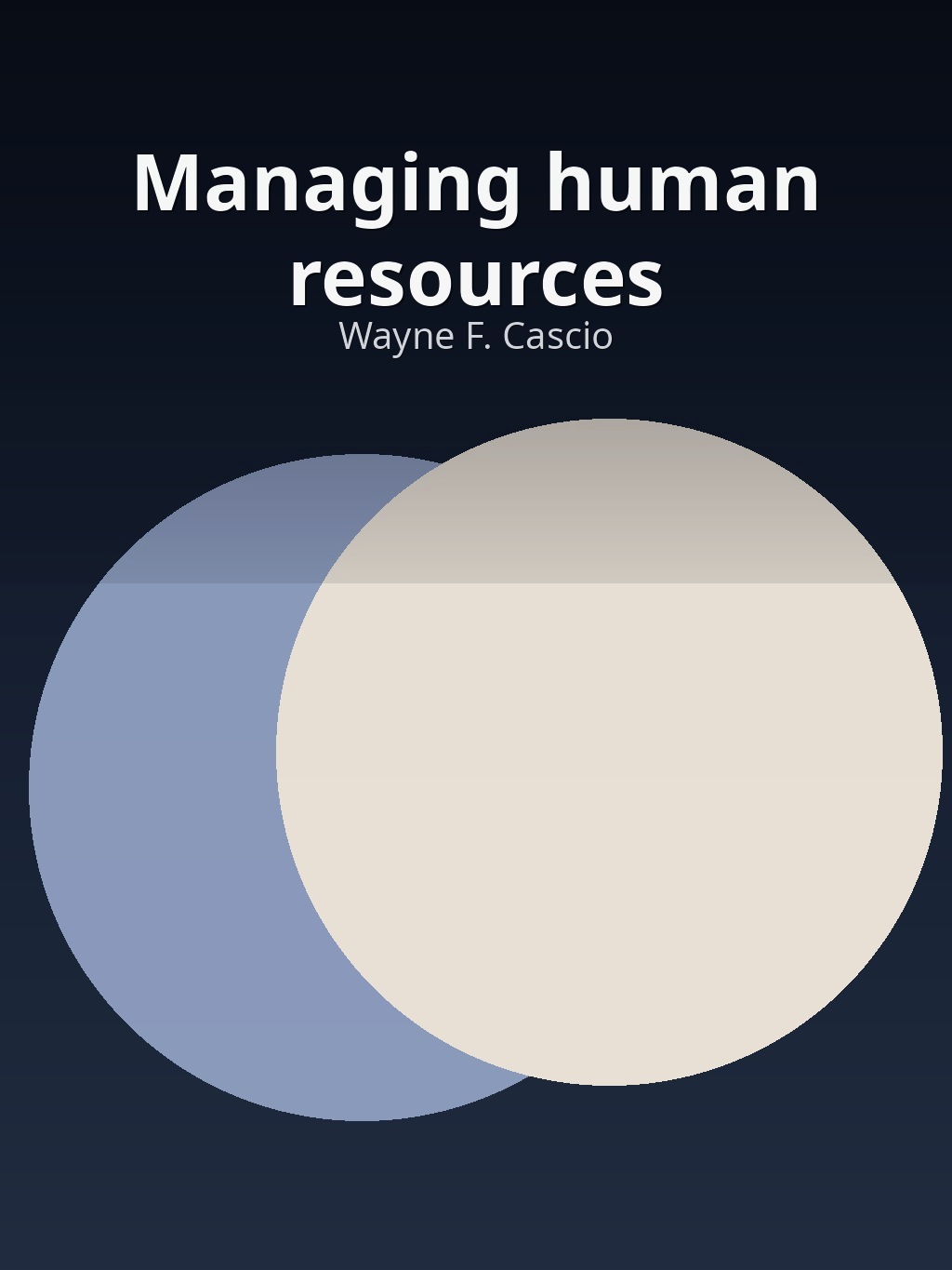 Managing human resources by Wayne F. Cascio book cover