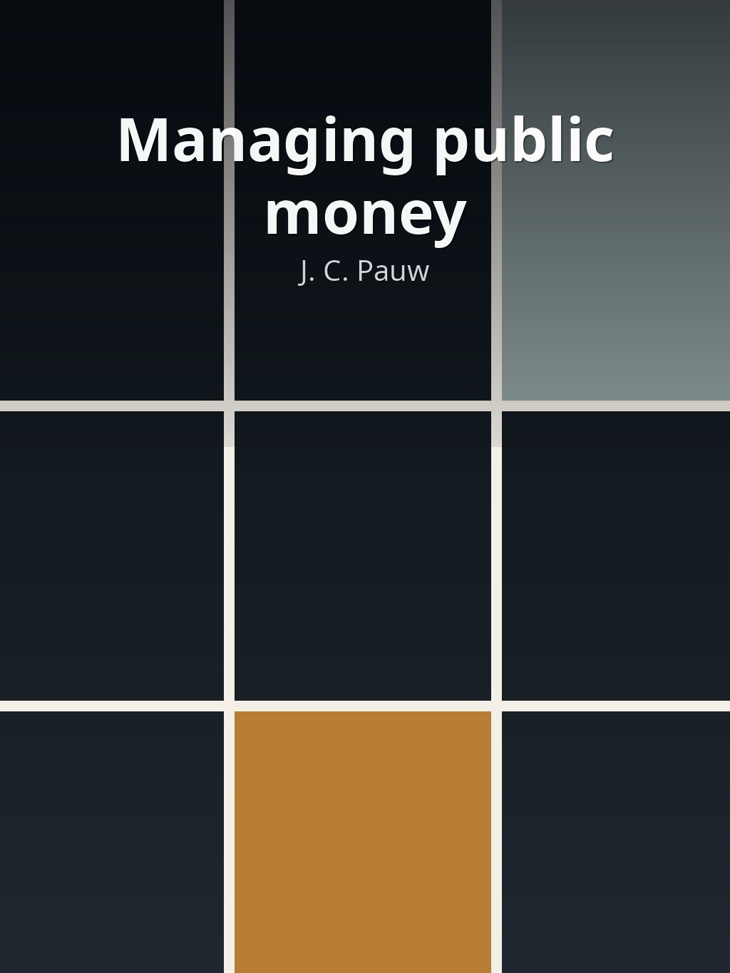 Managing public money by J. C. Pauw book cover
