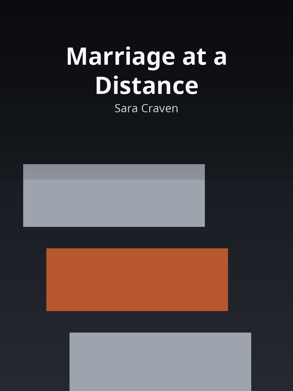 Marriage at a Distance by Sara Craven book cover