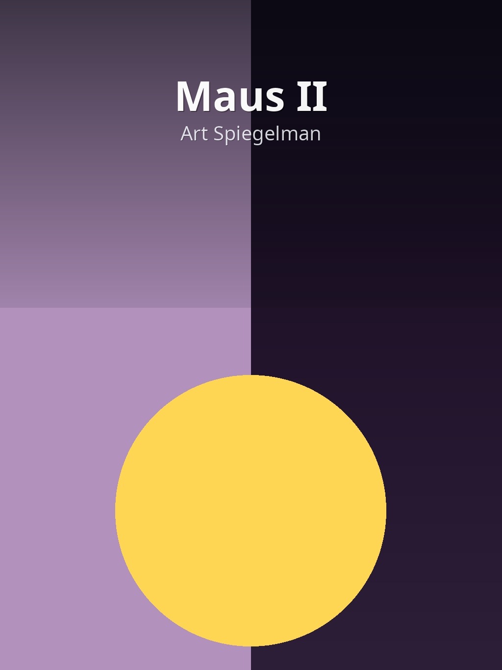 Maus II by Art Spiegelman book cover