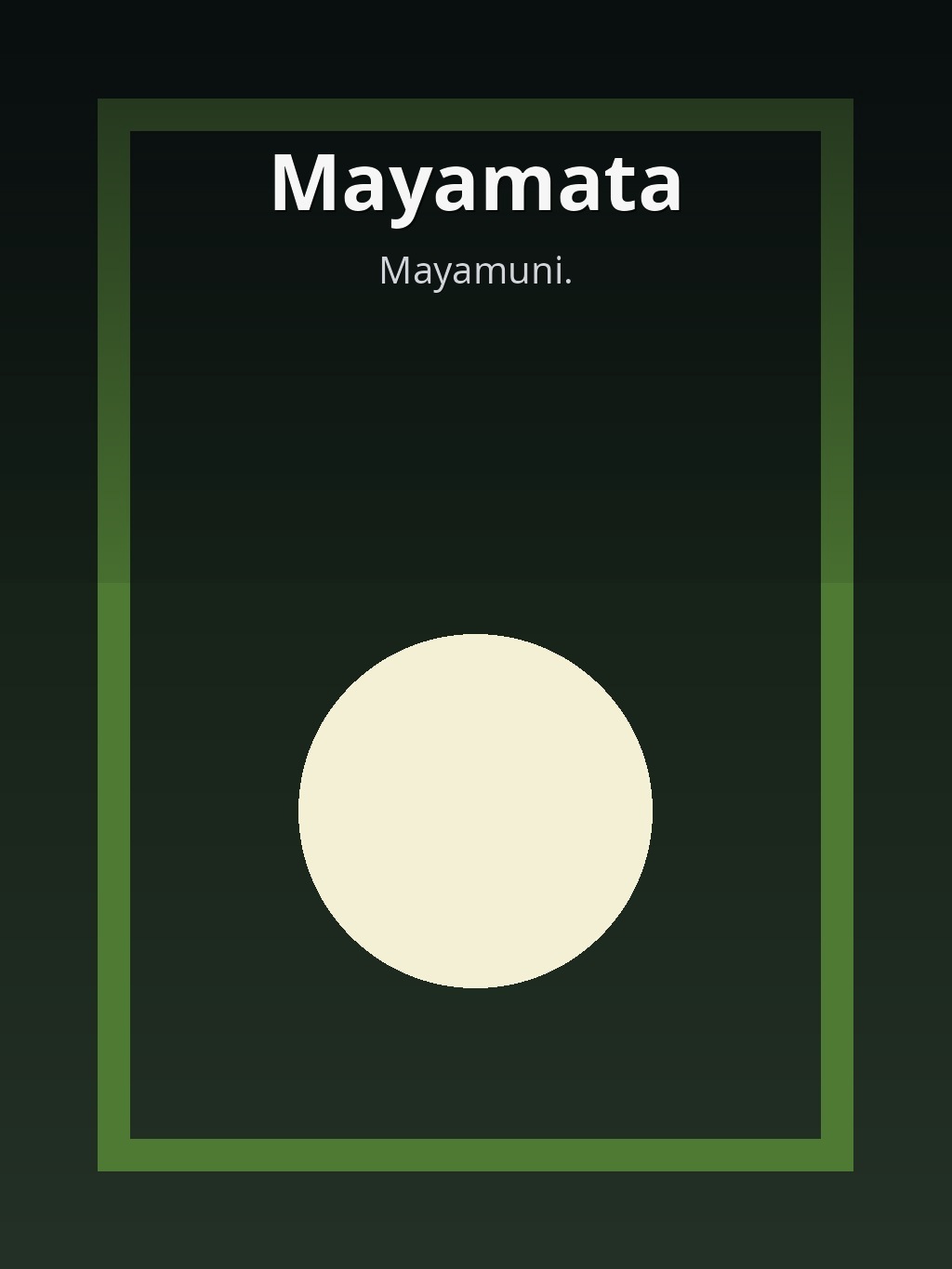 Mayamata by Mayamuni. book cover