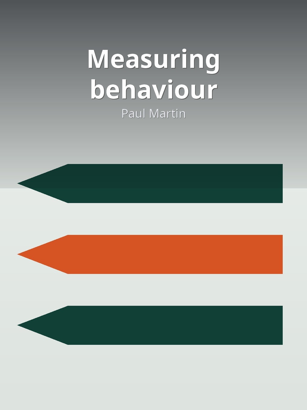 Measuring behaviour by Paul Martin book cover