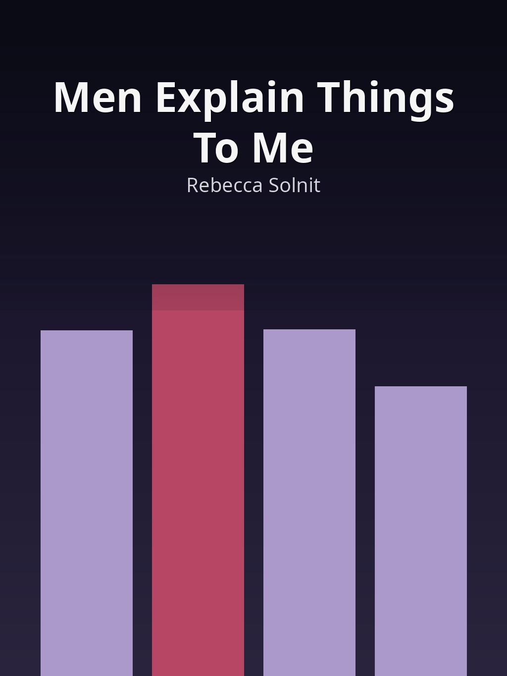 Men Explain Things To Me by Rebecca Solnit book cover