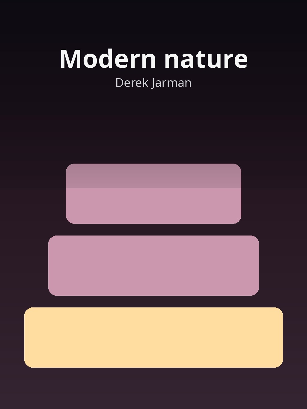 Modern nature by Derek Jarman book cover