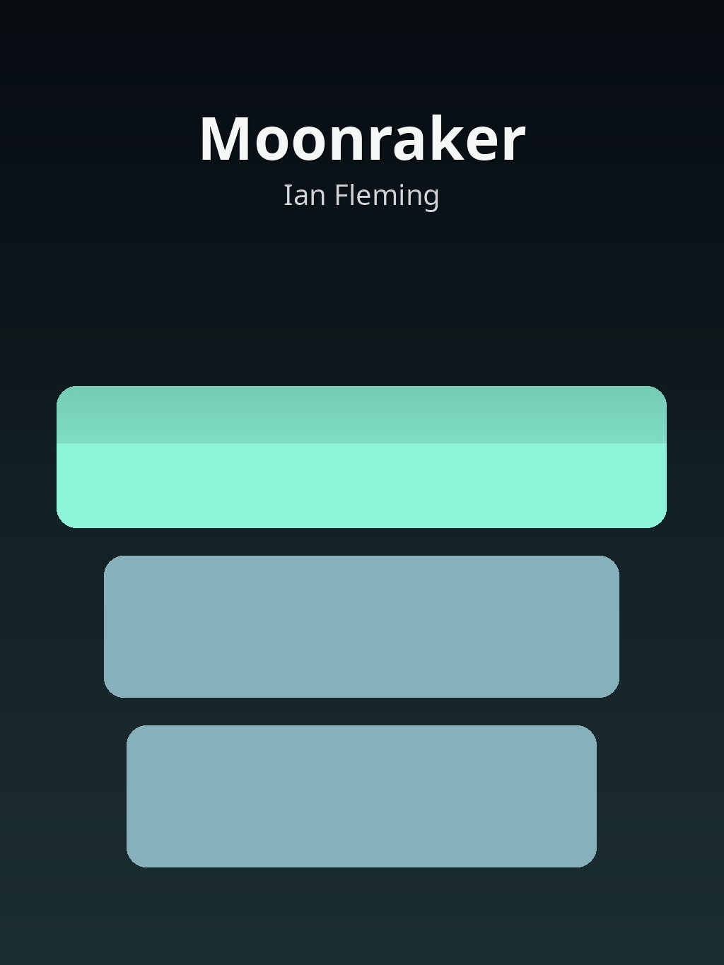 Moonraker by Ian Fleming book cover