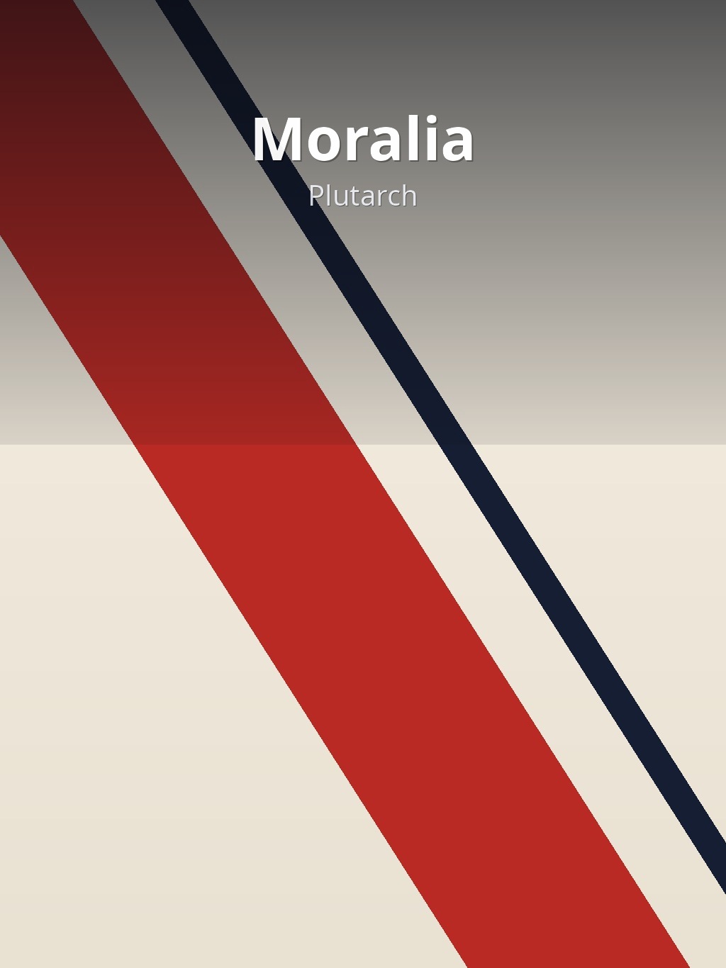 Moralia by Plutarch book cover