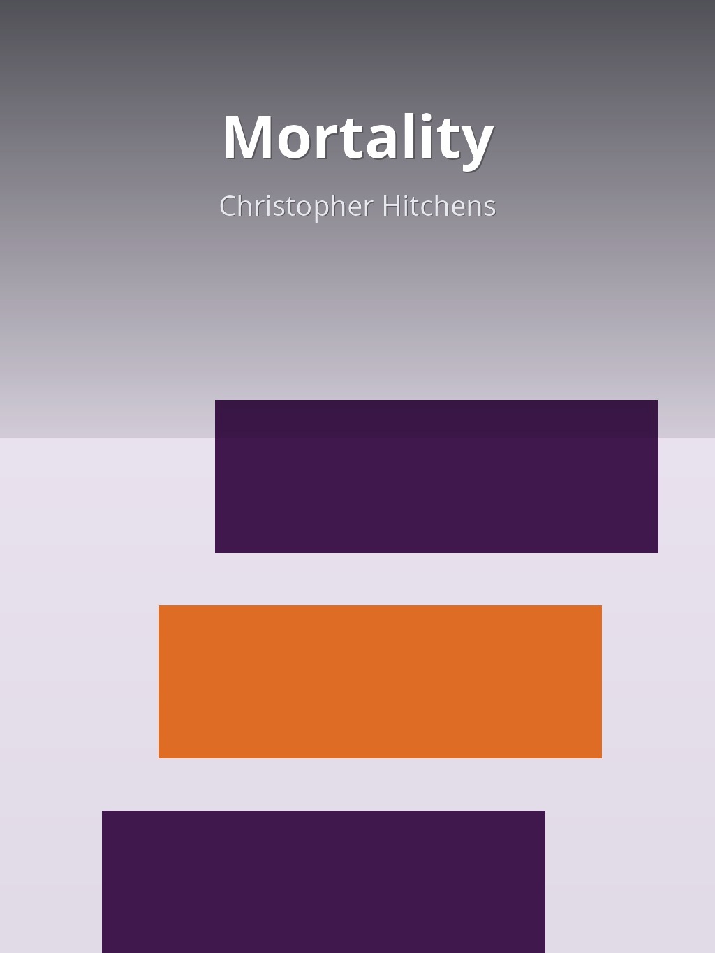 Mortality by Christopher Hitchens book cover