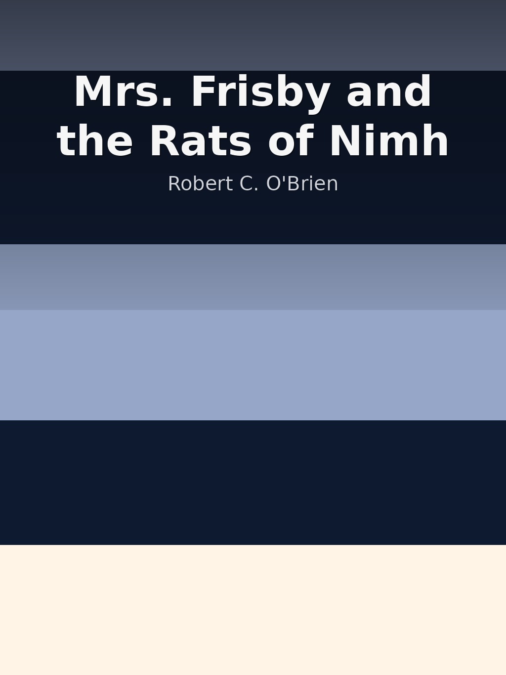 Mrs. Frisby and the Rats of Nimh by Robert C. O'Brien book cover
