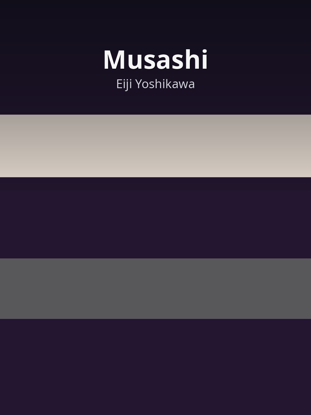 Musashi by Eiji Yoshikawa book cover