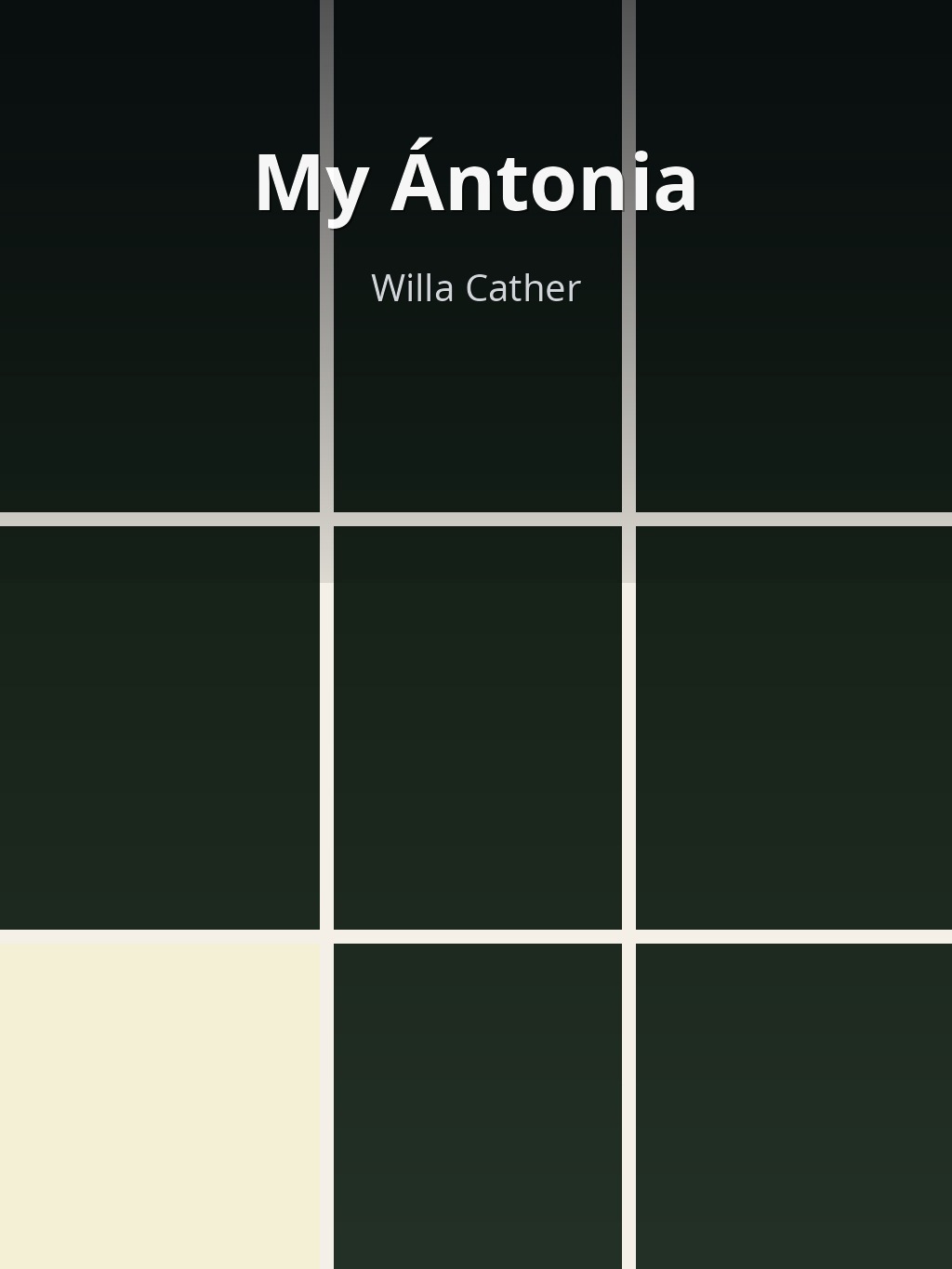 My Ántonia by Willa Cather book cover