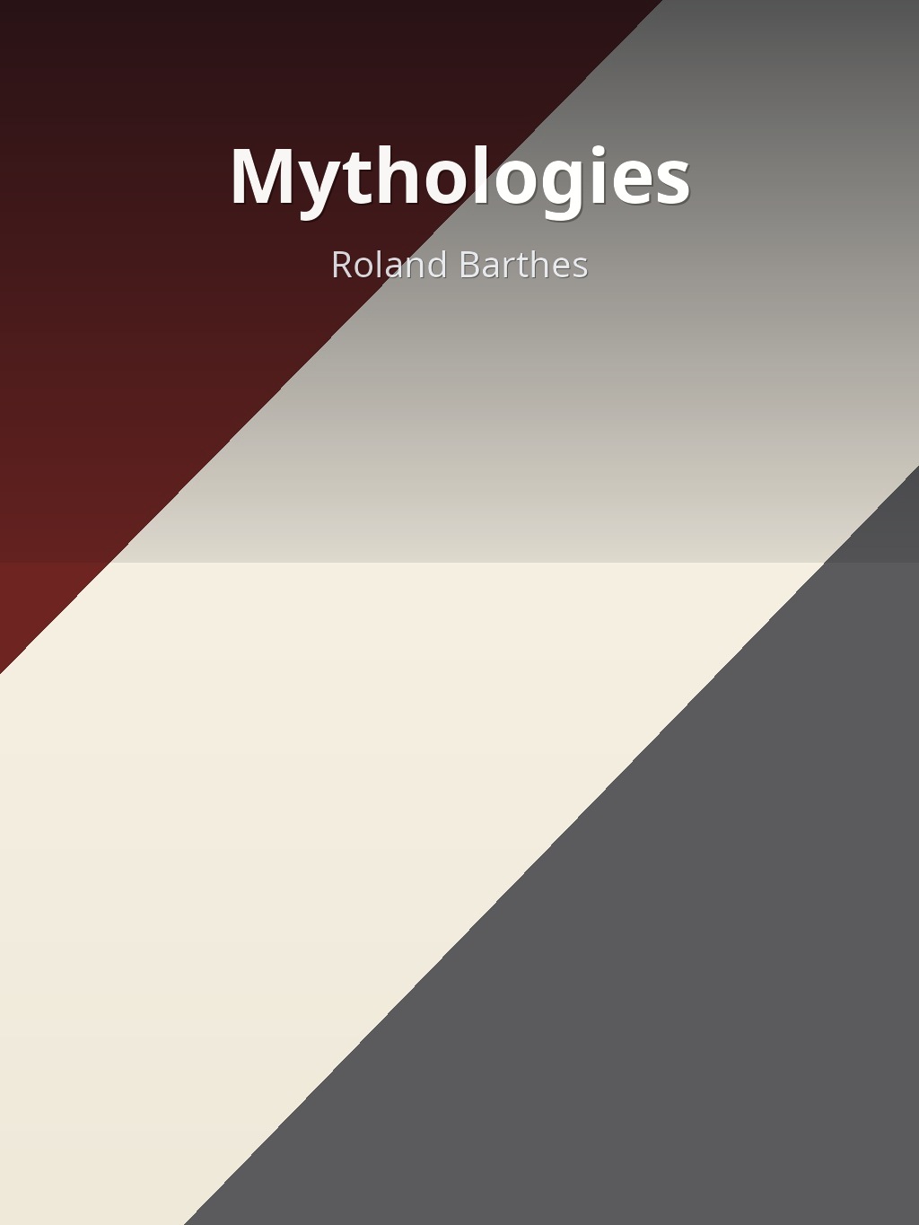 Mythologies by Roland Barthes book cover