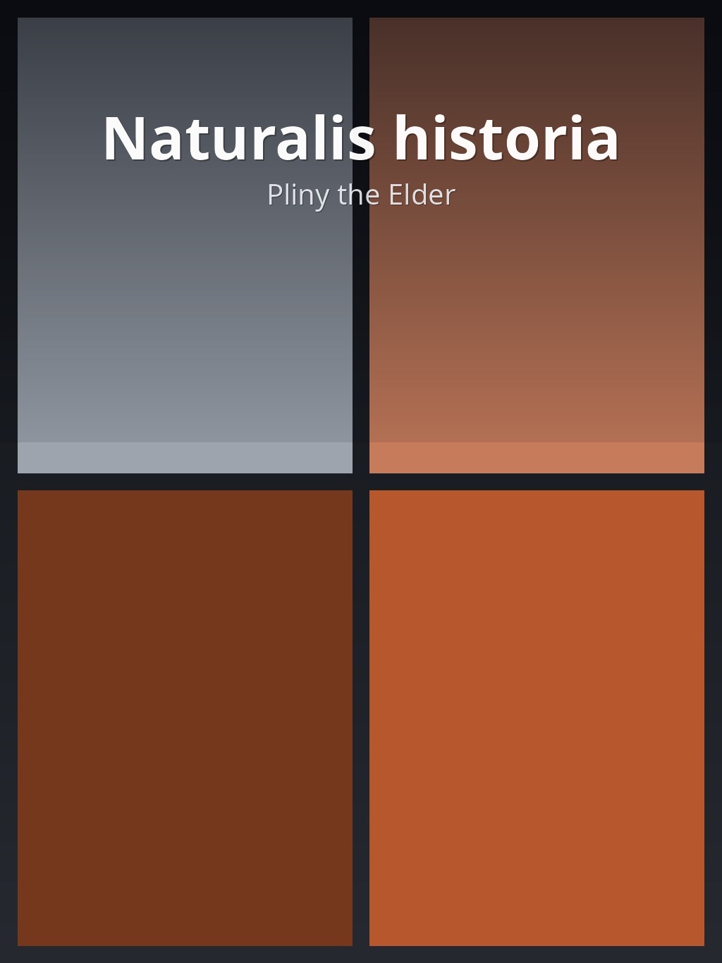 Naturalis historia by Pliny the Elder book cover
