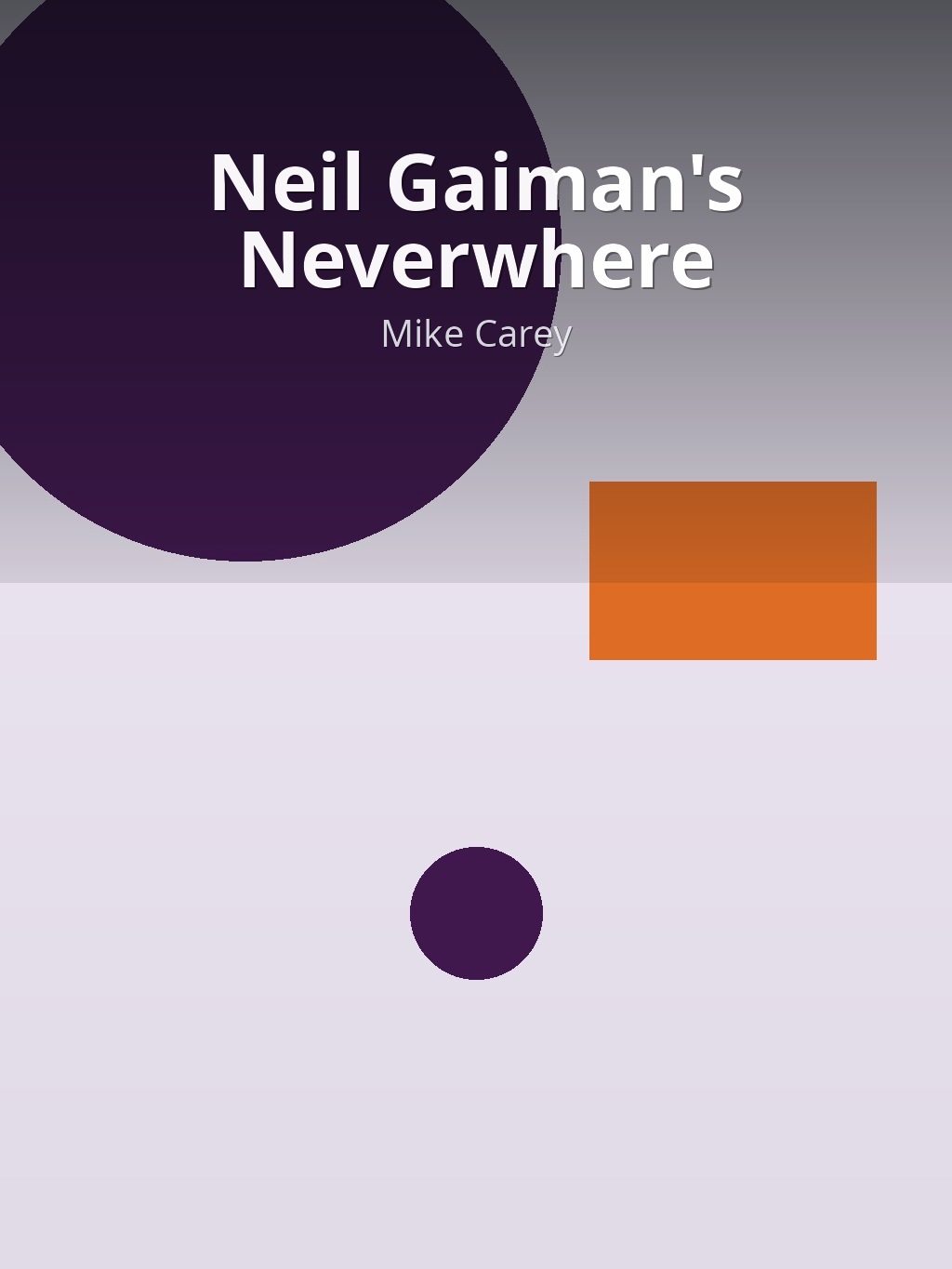 Neil Gaiman's Neverwhere by Mike Carey book cover