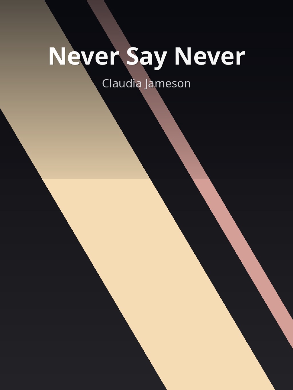 Never Say Never by Claudia Jameson book cover
