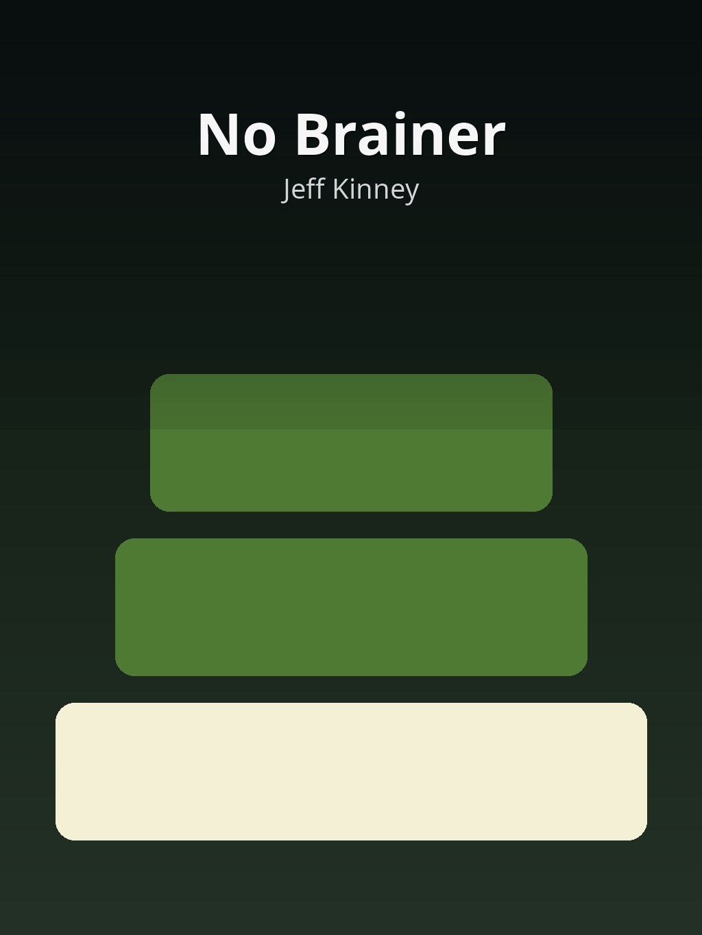 No Brainer by Jeff Kinney book cover
