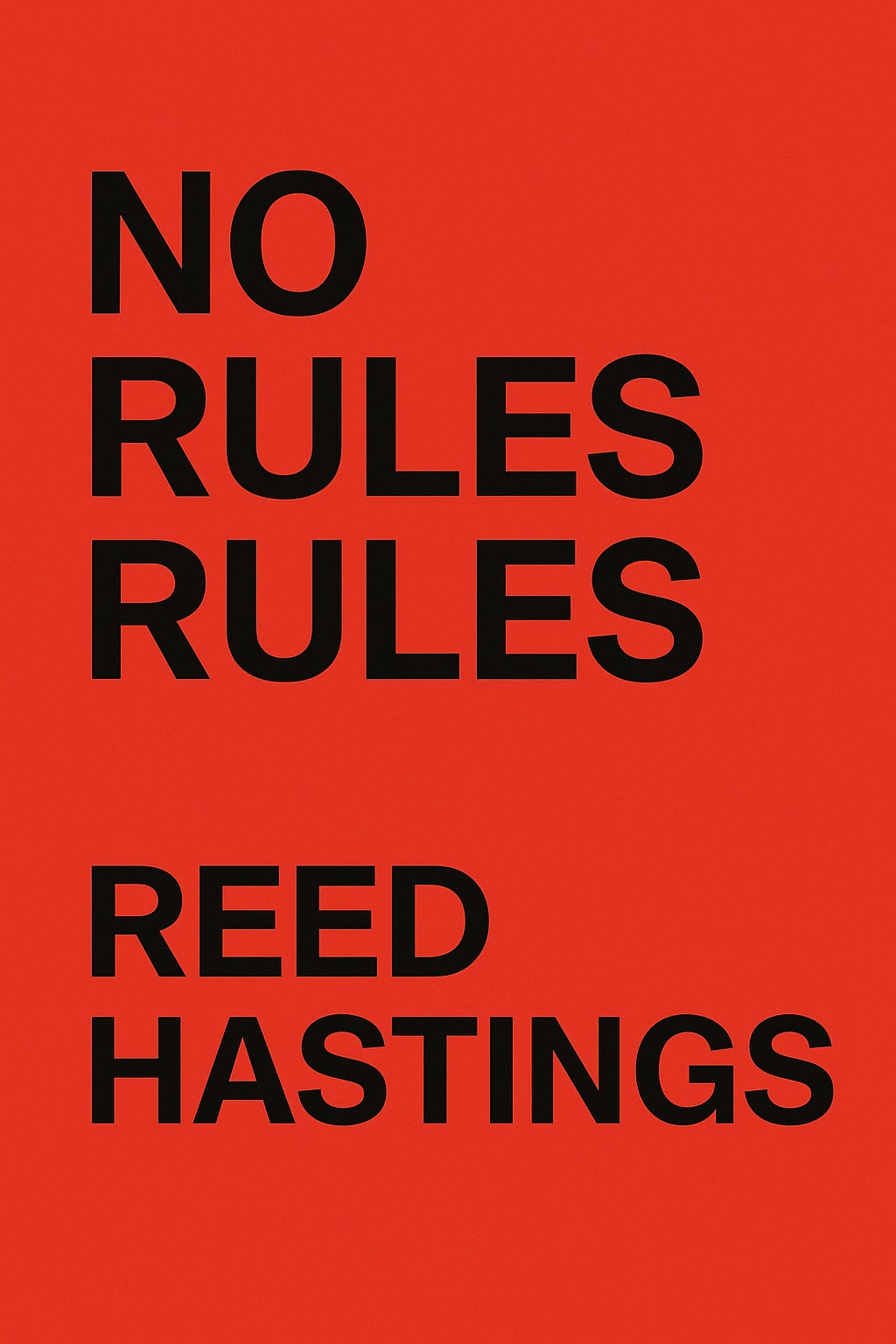 No Rules Rules by Reed Hastings book cover