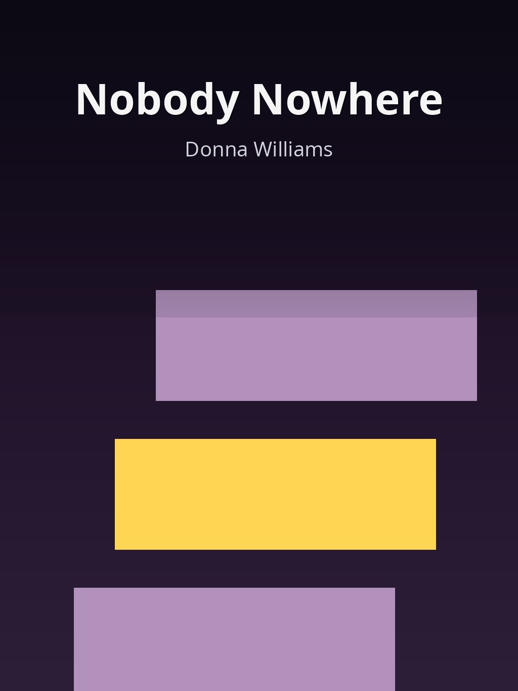 Nobody Nowhere by Donna Williams book cover