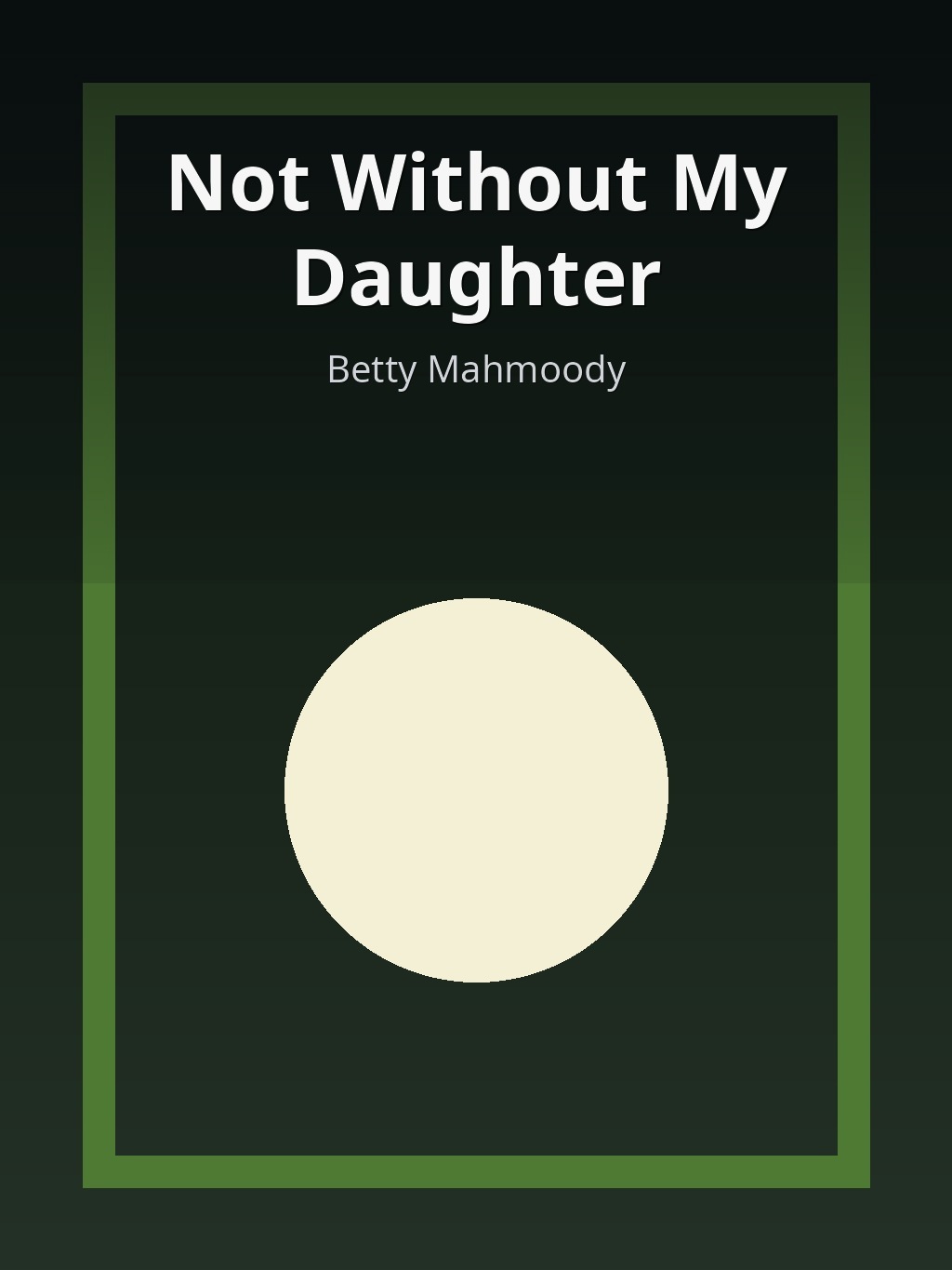 Not Without My Daughter by Betty Mahmoody book cover