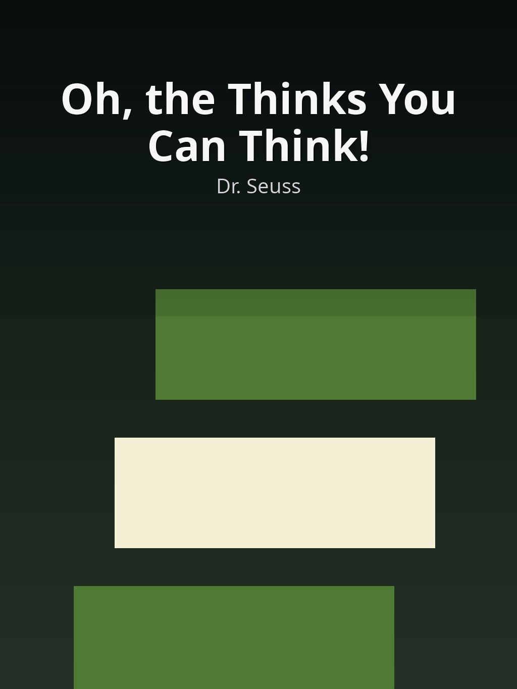 Oh, the Thinks You Can Think! by Dr. Seuss book cover