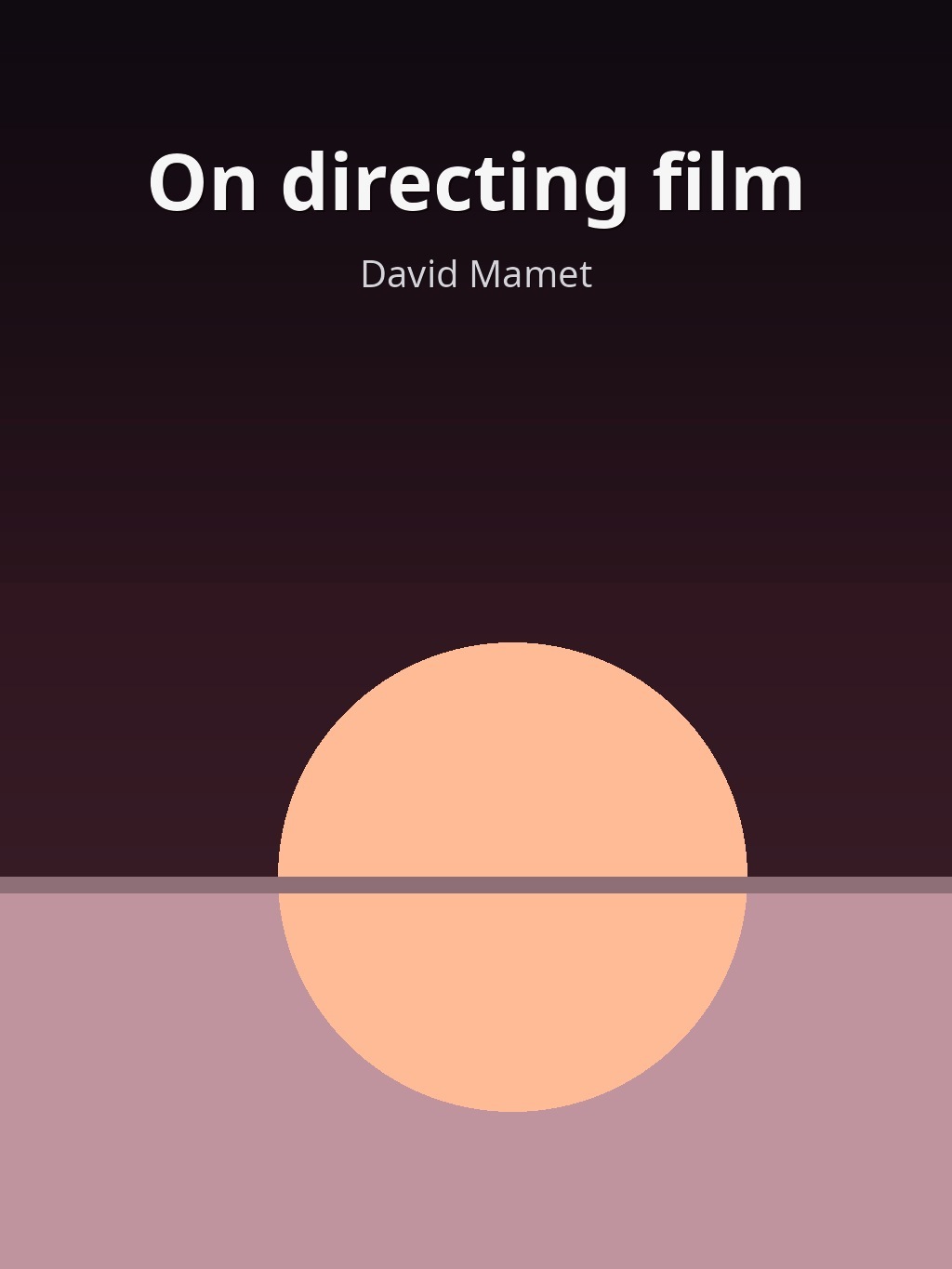 On directing film by David Mamet book cover