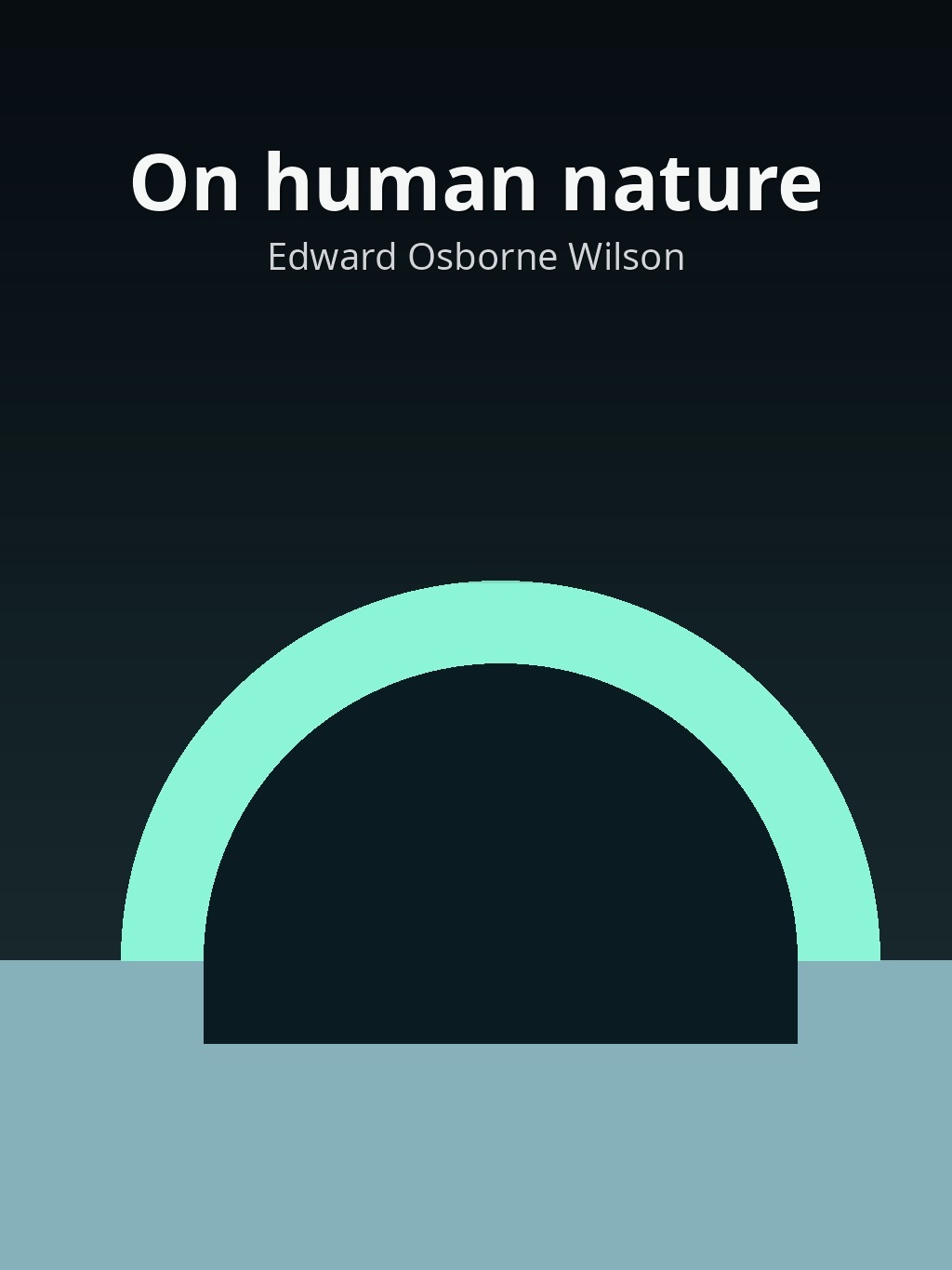 On human nature by Edward Osborne Wilson book cover