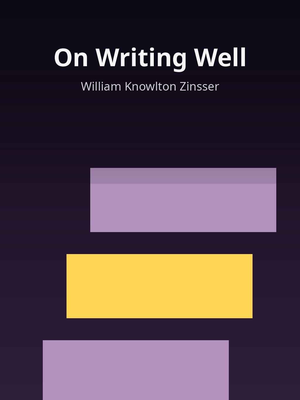 On Writing Well by William Knowlton Zinsser book cover