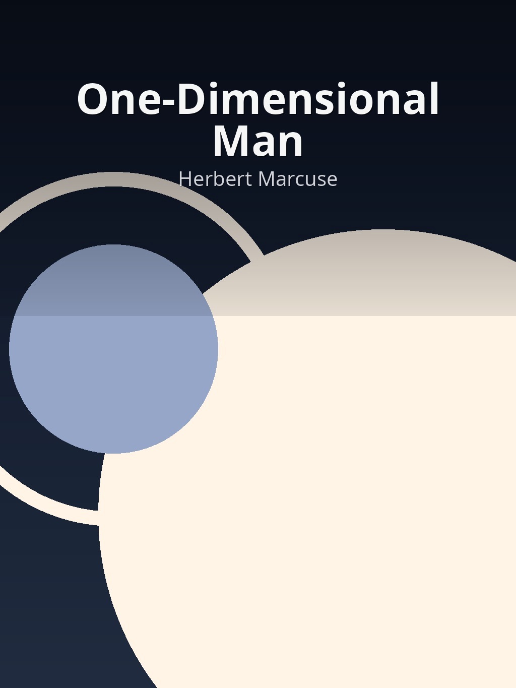 One-Dimensional Man by Herbert Marcuse book cover