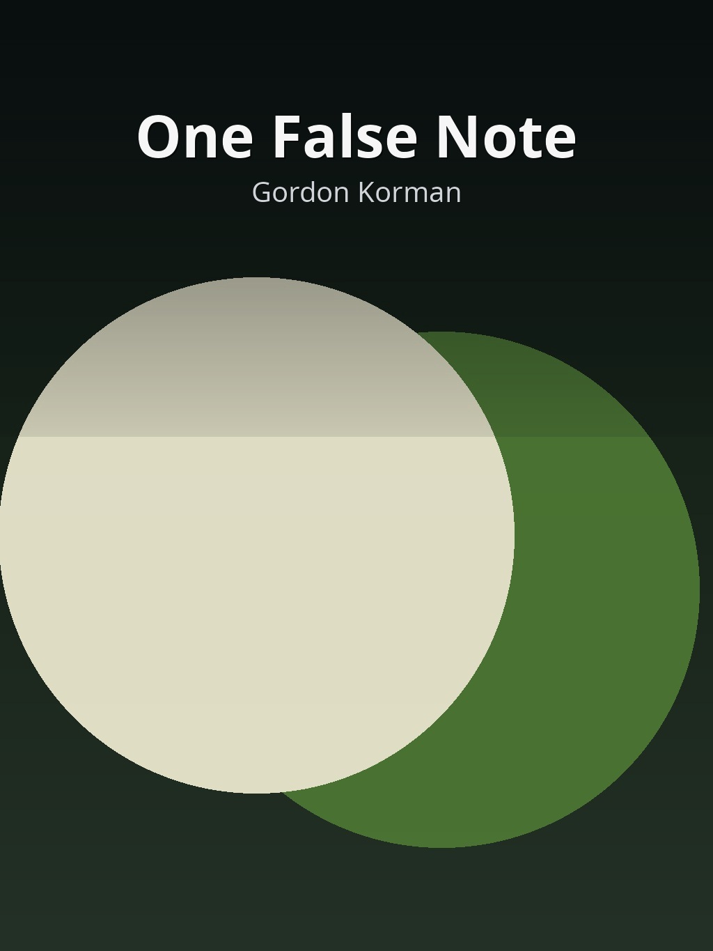 One False Note by Gordon Korman book cover