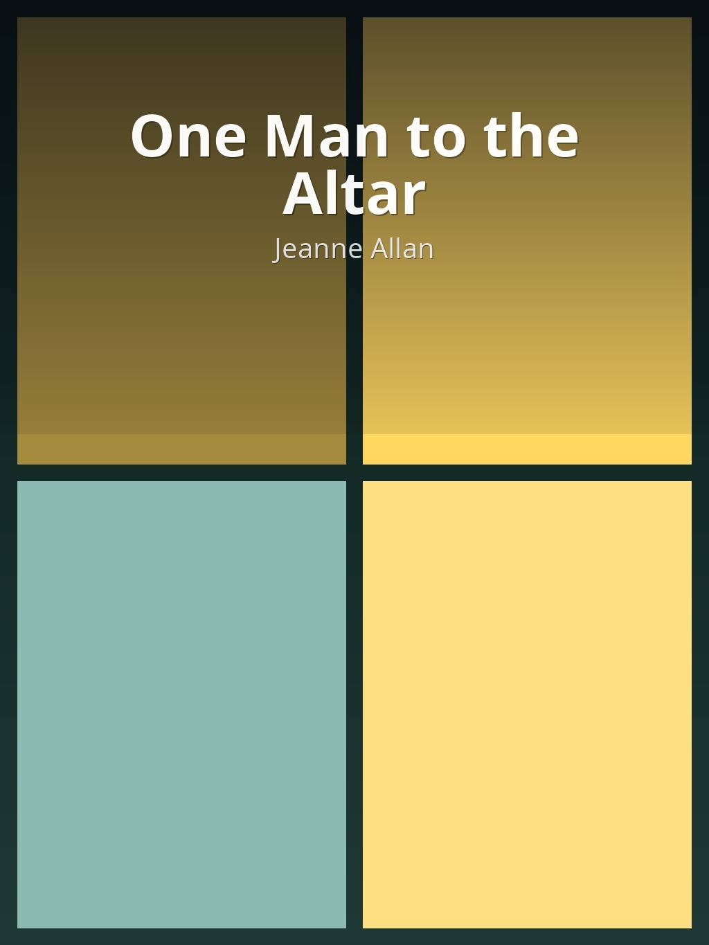 One Man to the Altar by Jeanne Allan book cover