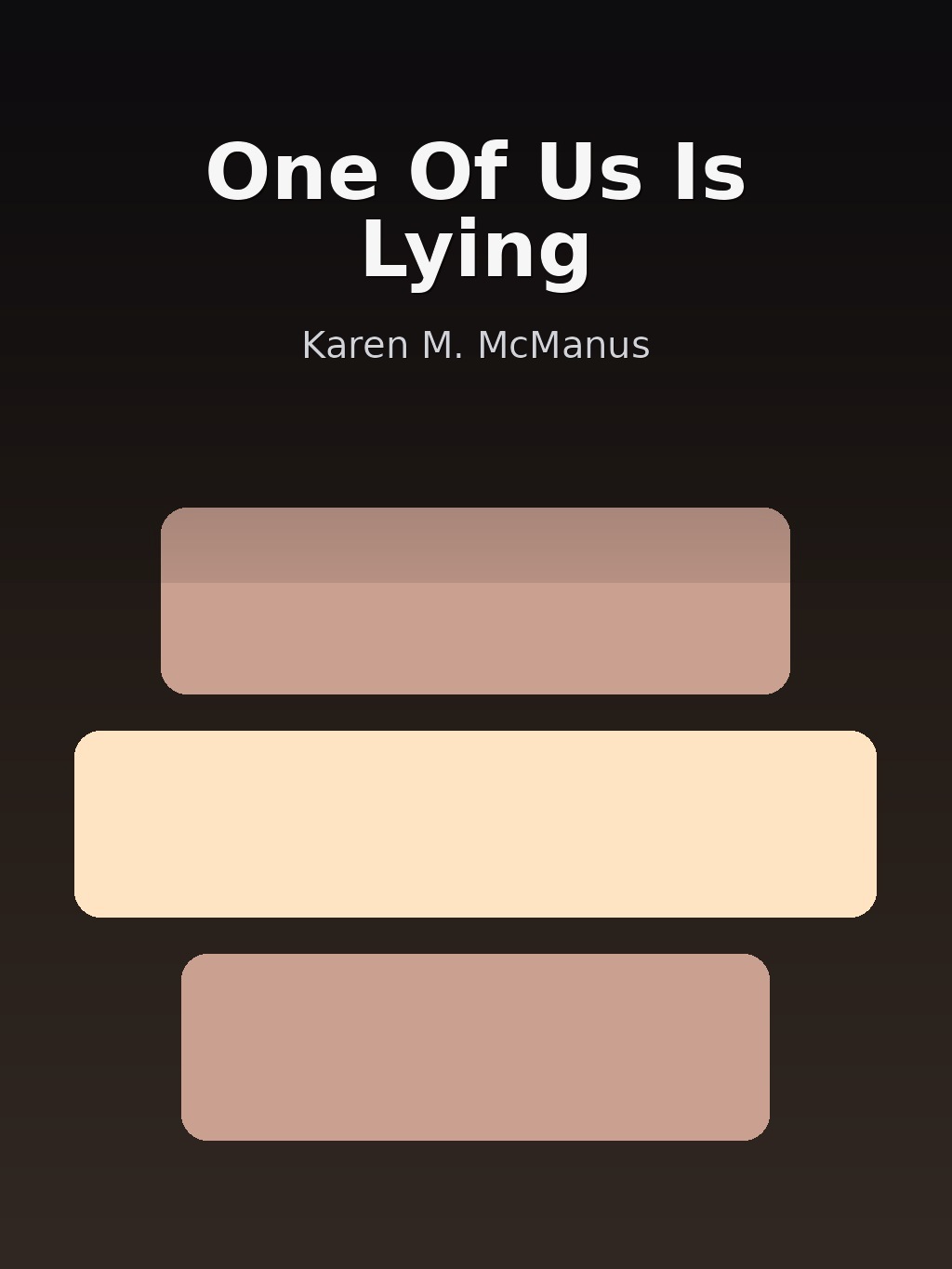 One Of Us Is Lying by Karen M. McManus book cover