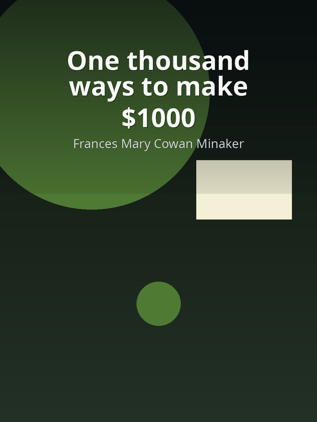 One thousand ways to make $1000 by Frances Mary Cowan Minaker book cover