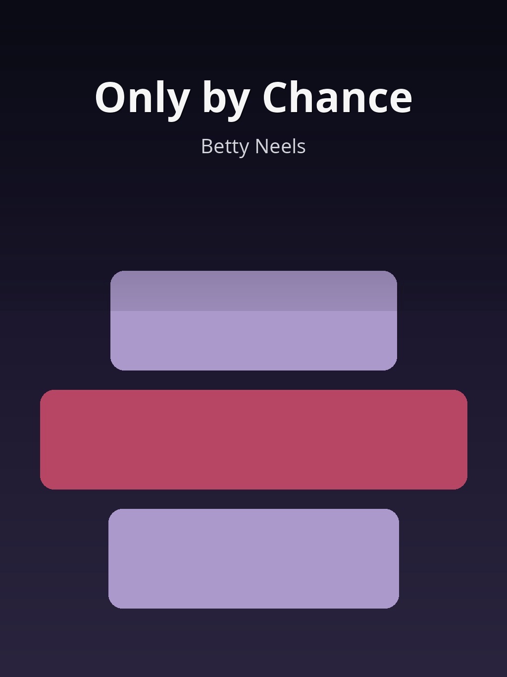 Only by Chance by Betty Neels book cover