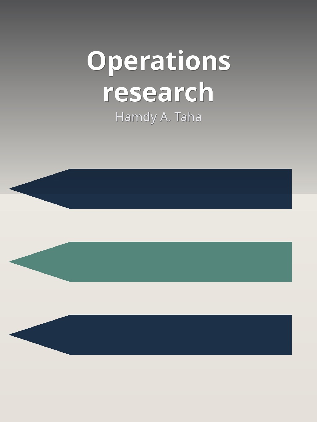 Operations research by Hamdy A. Taha book cover