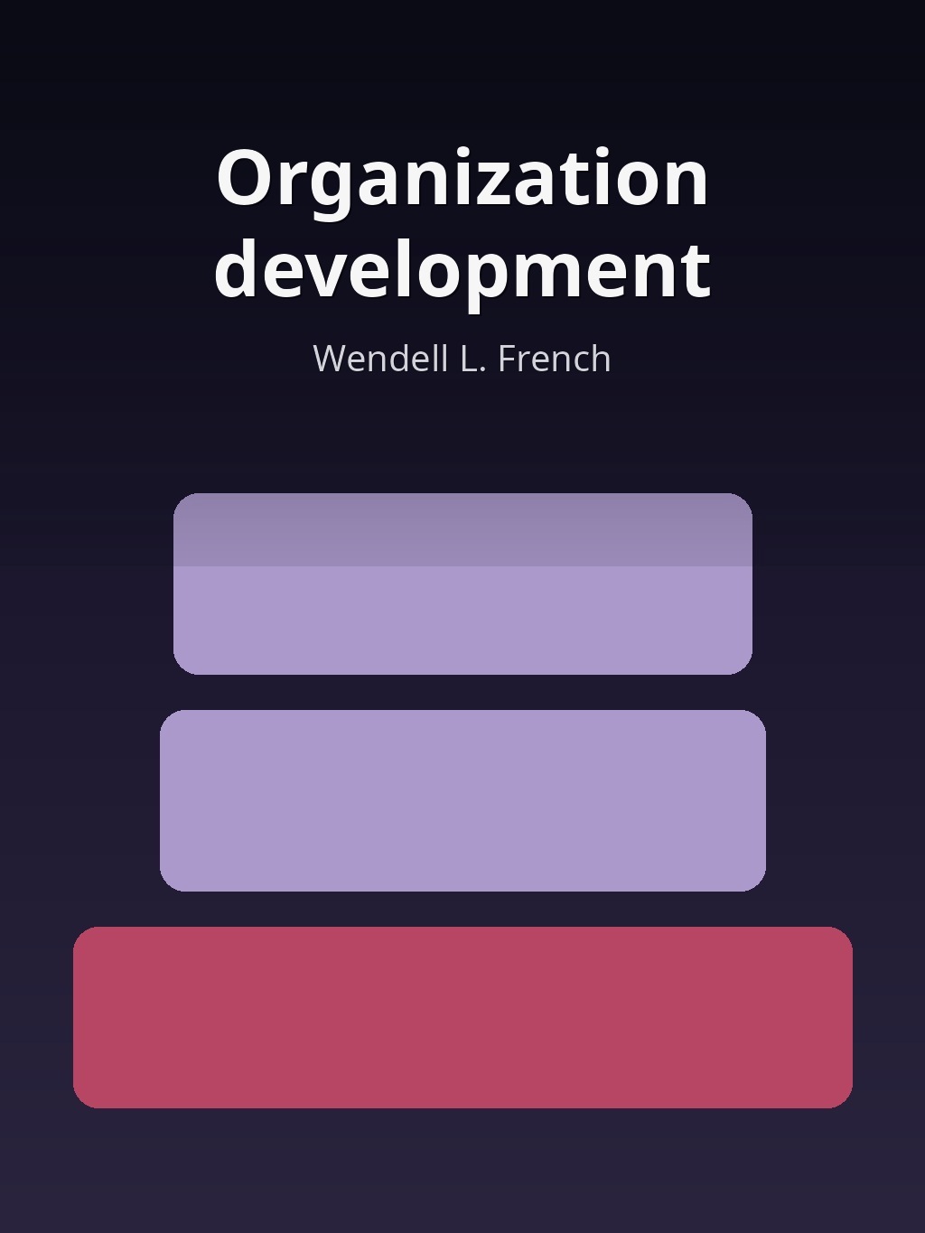 Organization development by Wendell L. French book cover