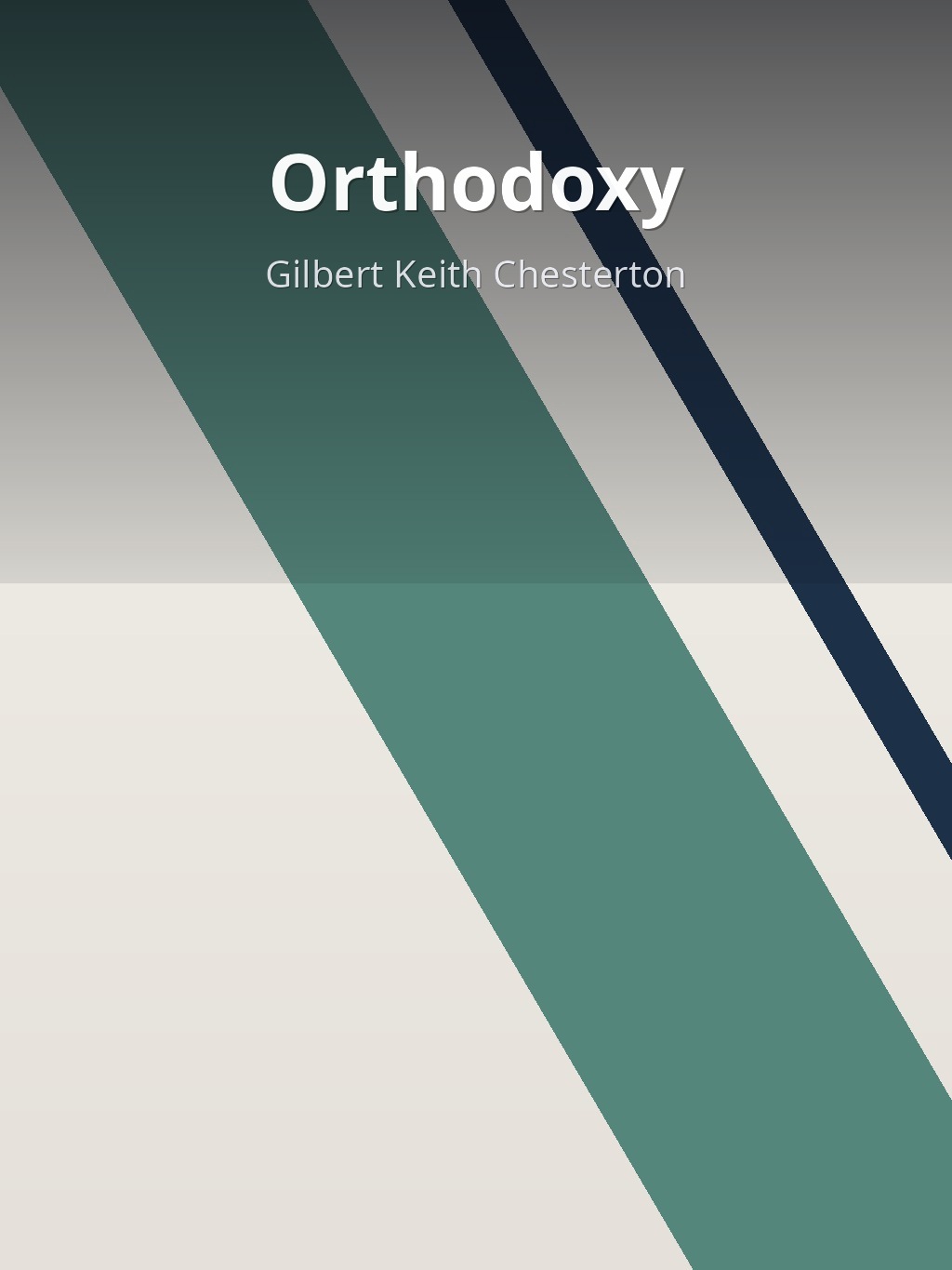 Orthodoxy by Gilbert Keith Chesterton book cover