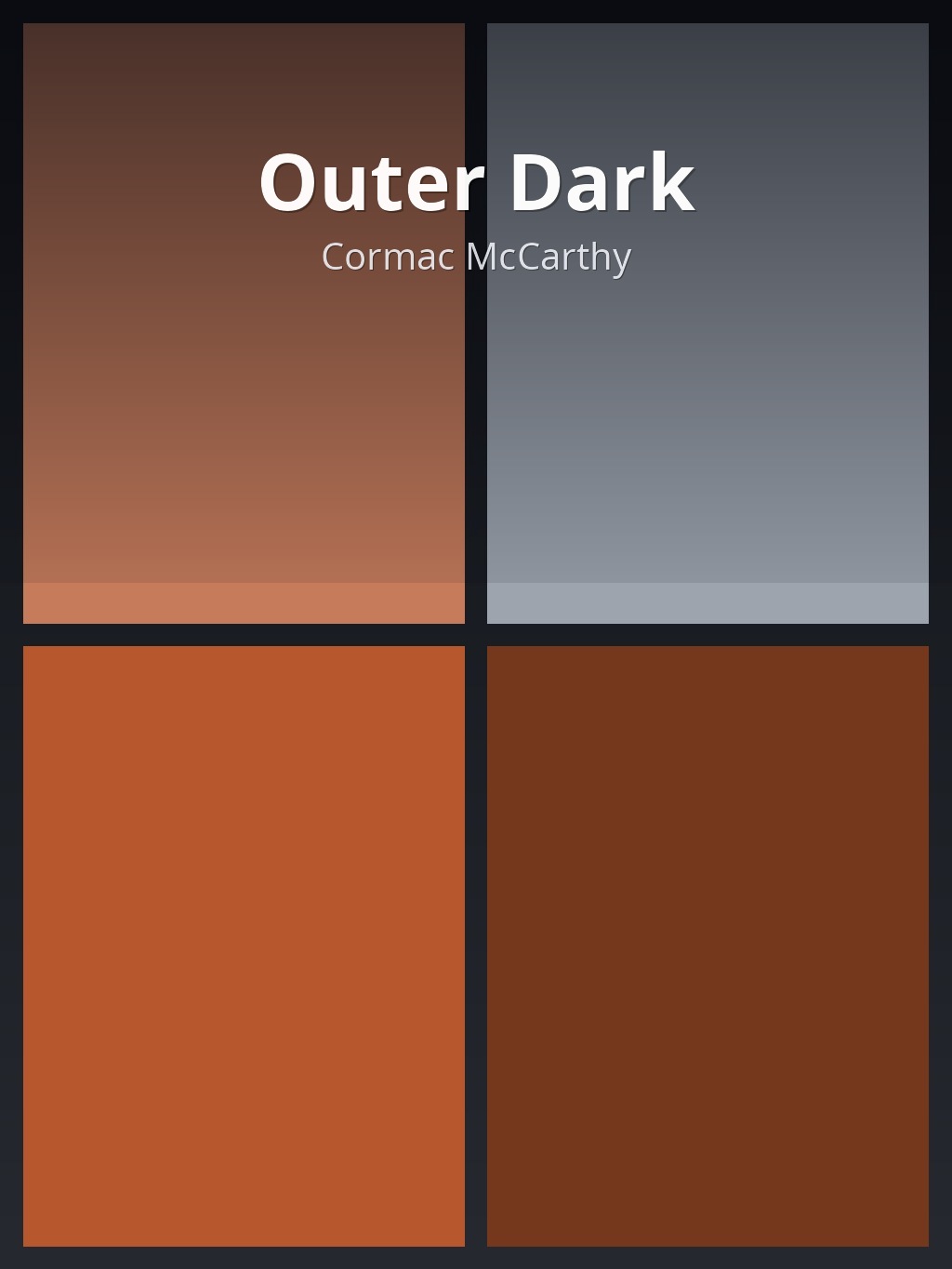 Outer Dark by Cormac McCarthy book cover