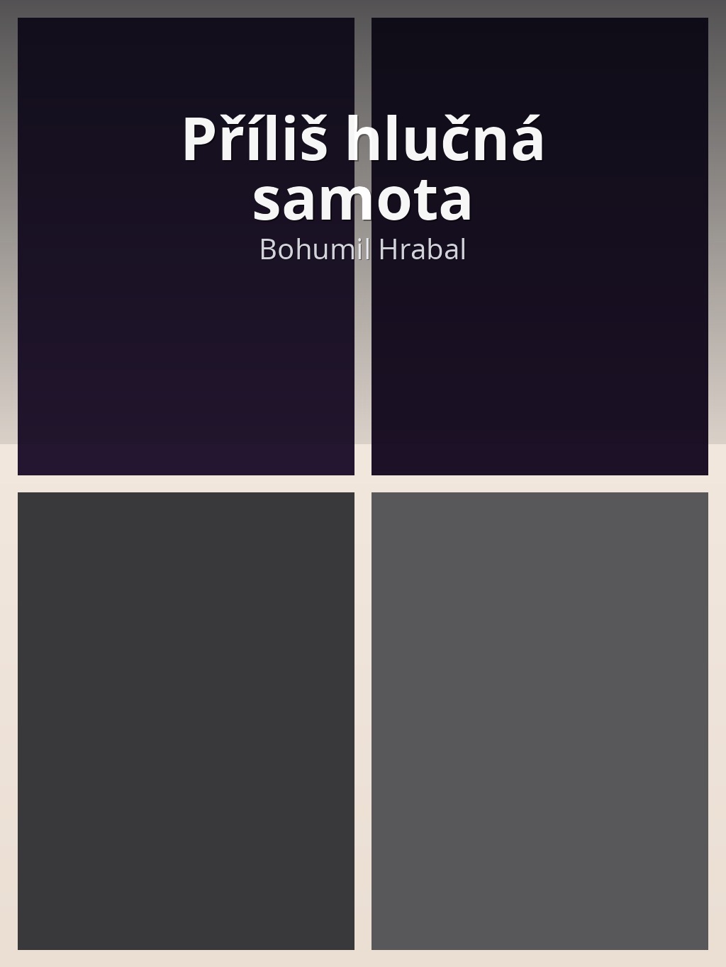 Příliš hlučná samota by Bohumil Hrabal book cover