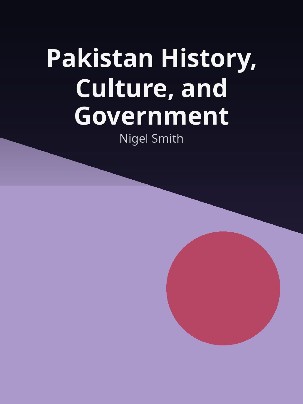 Pakistan History, Culture, and Government by Nigel Smith book cover