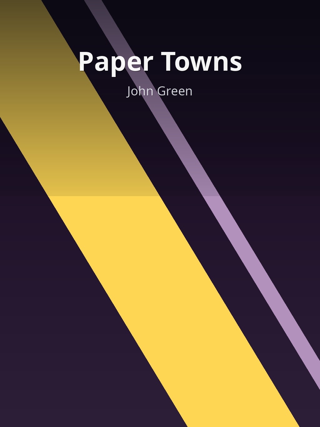 Paper Towns by John Green book cover