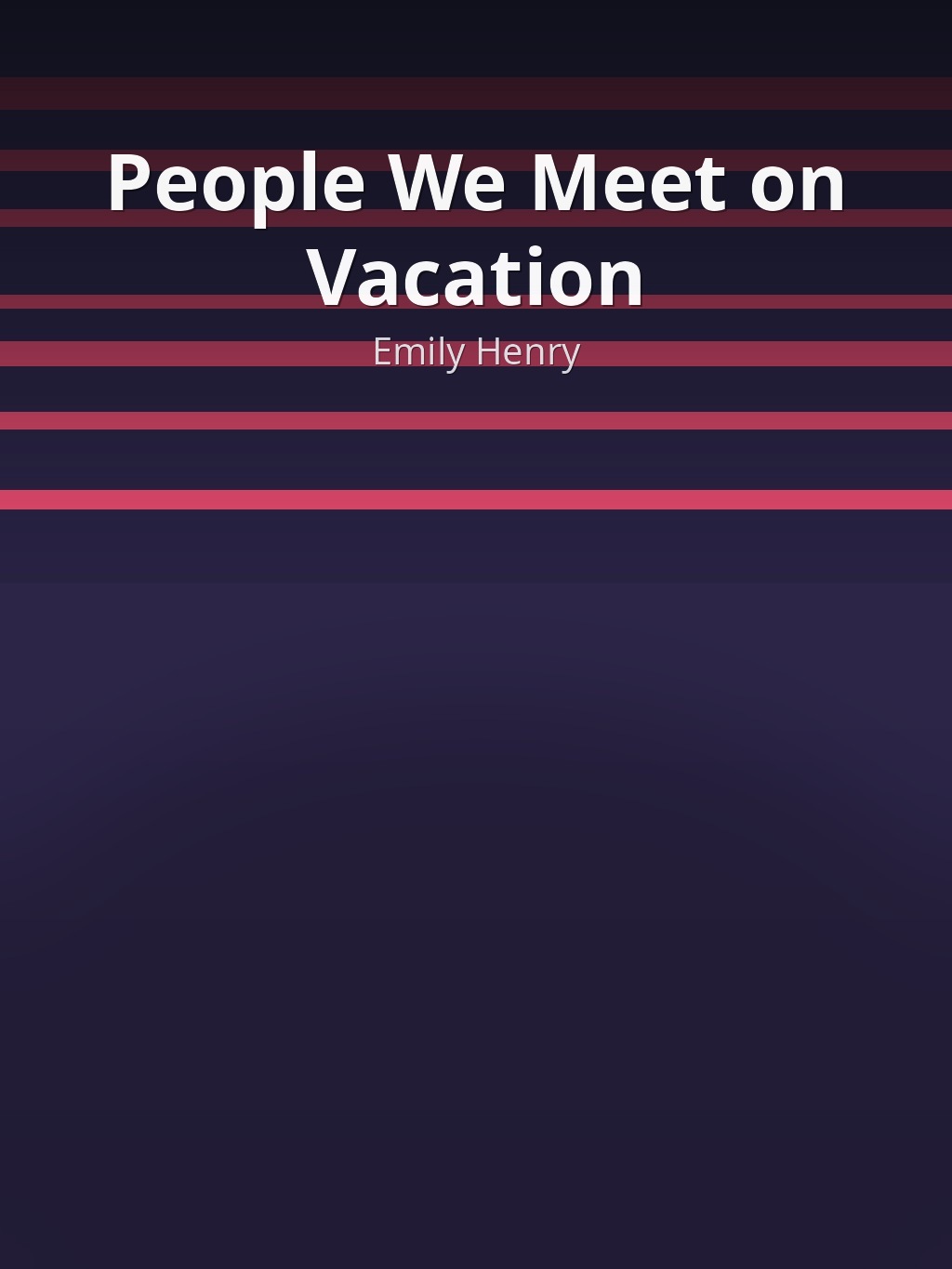 People We Meet on Vacation by Emily Henry book cover