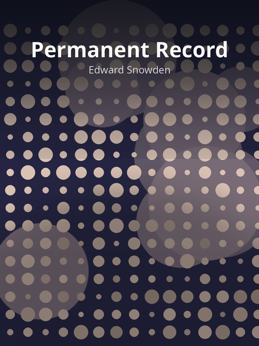 Permanent Record by Edward Snowden book cover