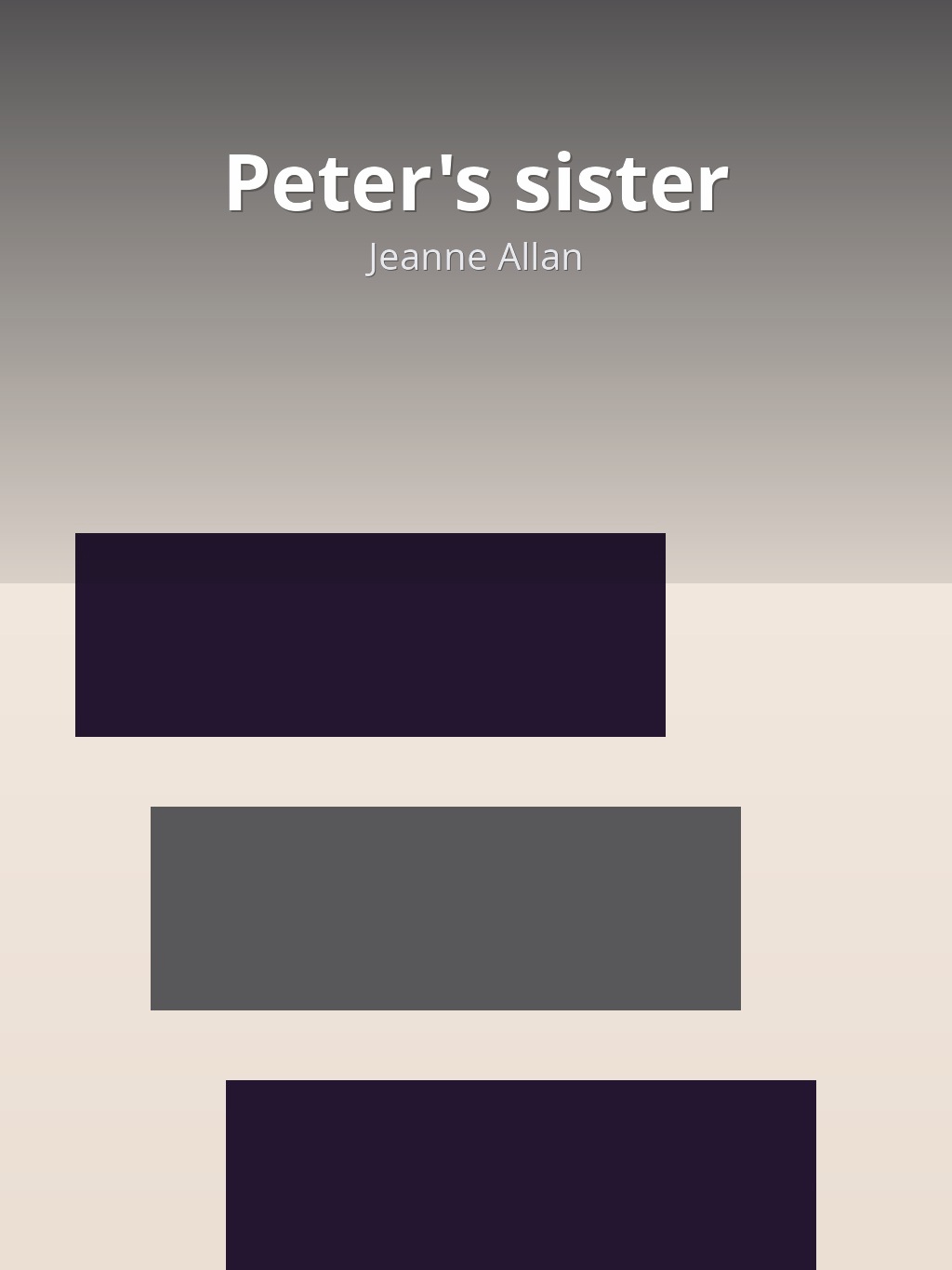 Peter's sister by Jeanne Allan book cover