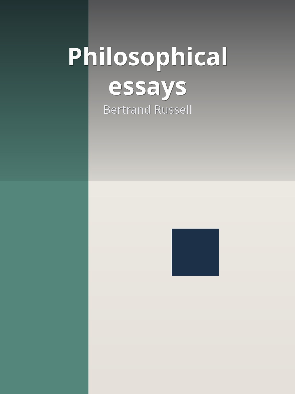 Philosophical essays by Bertrand Russell book cover