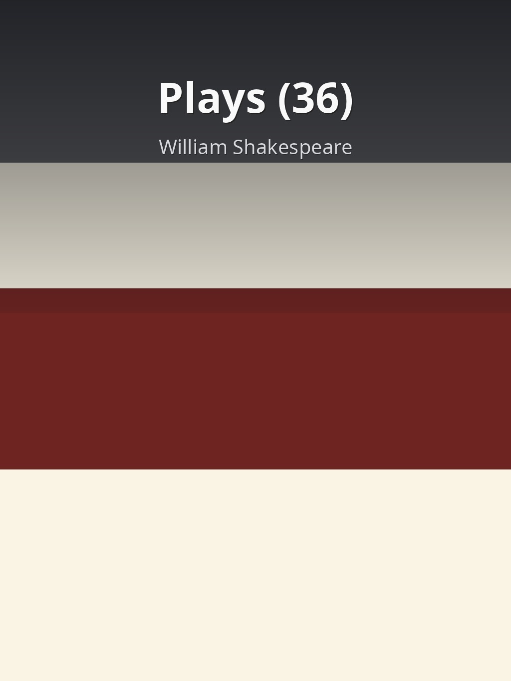 Plays (36) by William Shakespeare book cover