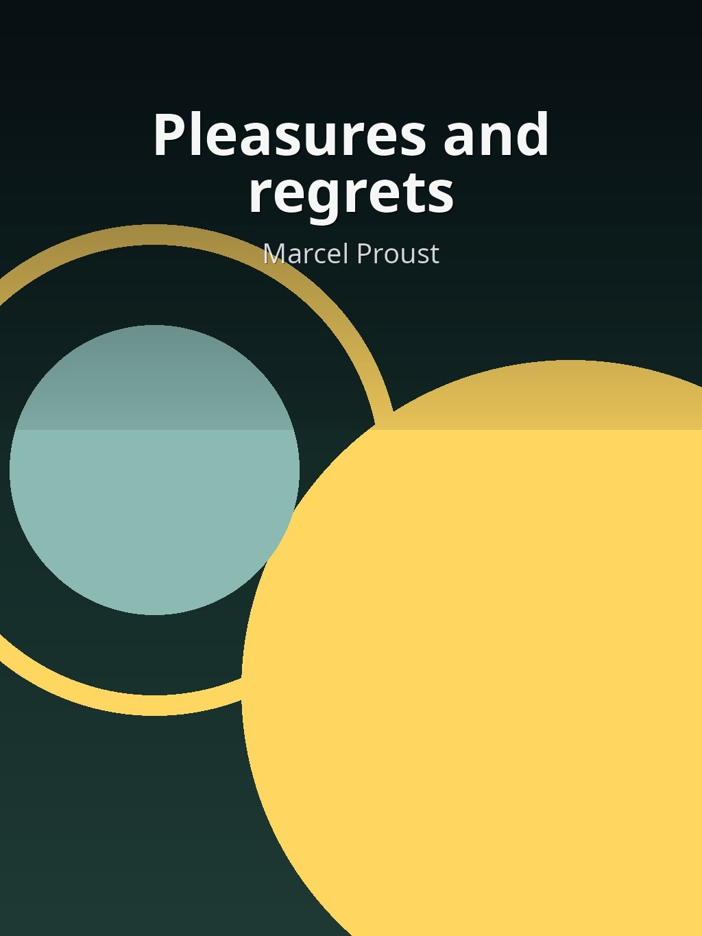 Pleasures and regrets by Marcel Proust book cover