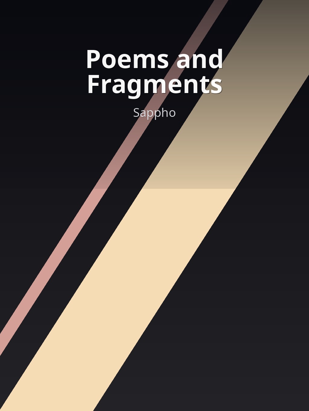 Poems and Fragments by Sappho book cover
