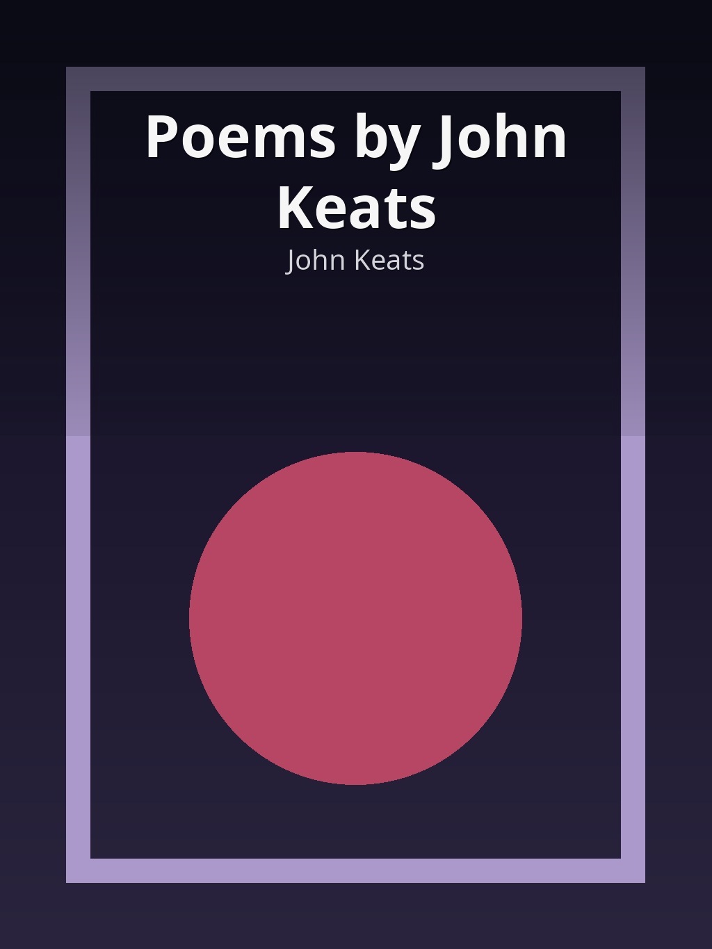 Poems by John Keats by John Keats book cover